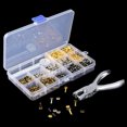 thumbnail image 4 of Zootealy 360 Sets 3 Sizes Leather Rivets Double Cap Rivet Tubular Metal Studs with 4 Fixing Set Tools for DIY Leather Craft, 4 of 6