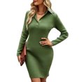 thumbnail image 2 of Robe Portefeuille, Robe Pull Fermeture à Boutons Respirante Col Rabattu Polypropylène Extensible pour Clubs Vert m, 2 of 8