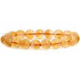 thumbnail image 1 of Bracelet Extensible Unisexe en Perles Rondes de 10 mm avec Pierre Précieuse en Citrine Naturelle 6,5 Pouces, 1 of 2