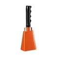 thumbnail image 1 of Orange Cowbell For Sporting Events Graduation Celebration Party Noise Maker Decorative Metal Bell For Outdoor Indoor Use 0.18 Lb, 1 of 6