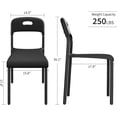 thumbnail image 2 of EastVita Outdoor Patio Dining Chairs 1PC - Stackable Plastic Kitchen Chairs - Steel Legs Support - Waterproof and Stain-Resistant - Easy Assembly - Suitable for Indoor and Outdoor - Black, 2 of 7