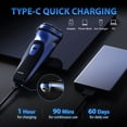 thumbnail image 2 of Sejoy Men's Electric Shaver Razor for Men Face,Beard Trimmer,Portable Electric Rotary Shaver, 2 in 1 3 Head 4D Cordless Rechargeable,with Pop-Up Trimmer, Washable,Use for Home Travel,Royal Blue, 2 of 10