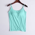 thumbnail image 2 of Timegard Camisoles pour Femmes avec Soutien-Gorge Intégré Débardeurs d'Été Sans Manches Bretelles Spaghetti Ajustables, 2 of 6