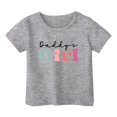 thumbnail image 4 of Pyjama Décontracté pour Enfants Motif Lettre Imprimé Multicolore Col Rond Manches Courtes Grandes Filles Soutien-Gorge Intégré Camisoles Manches Courtes Chemises Filles Manches Longues Chemise de Pâques Filles Filles Athlétiques, 4 of 4