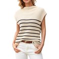 thumbnail image 1 of Charmo Womens Short Sleeve Sweater Tops Knit Cap Sleeve Sweater Tanks, 1 of 5