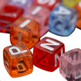 thumbnail image 4 of jifeng 200 Pcs Mix Square Acrylic Alphabet Beads Charms Large Hole DIY Crafts 3 #, 4 of 9