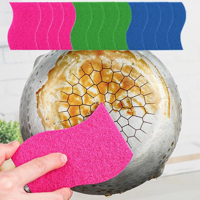 Pots and Pans,Multicolor Emery Cleaning Cloth Kitchen Dishwashing Brush Pots and Pans Wipe the Bottom of Pots and Pans Cleaning Cloth Cloth,Kitchen Pots and Pans,Kitchen Cleaning Cloths