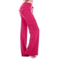 thumbnail image 2 of AherBiu Pantalon Cargo Grande Taille pour Femmes Taille Haute Extensible Ample Randonnée Jambes Larges Extérieur, 2 of 5