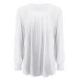 thumbnail image 4 of Besolor Hauts à Encolure Carrée pour Femmes, Blouse à Manches Longues Bouffantes de Printemps, Chic Décontracté, Tunique Ample Plissée à l'Avant, Chemise d'Automne pour 2024, Blanc, 4 of 5