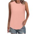 thumbnail image 1 of AherBiu Débardeurs Grande Taille pour Femmes Couleur Unie Sans Manches Col Rond Ample Chic Décontracté Basique Camis, 1 of 7