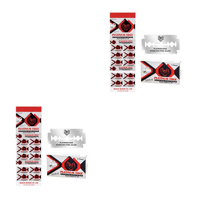Redempat for Men Stainless Steel Double Edge Classic Hair Removal Precise and Clean Shave Shaving Accessories Type 3 2Set