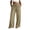 Khaki, variant on Ymyiu Womens Summer Pants Wide Leg Palazzo Pants for Women Casual Drawstring Flowy Beach Linen Trousers with Pockets Vacation Size S(Pink, S)