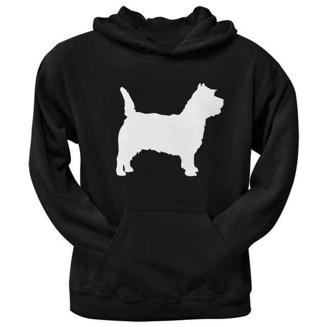 Cairn Terrier Silhouette Chandail à Capuchon Adulte Noir