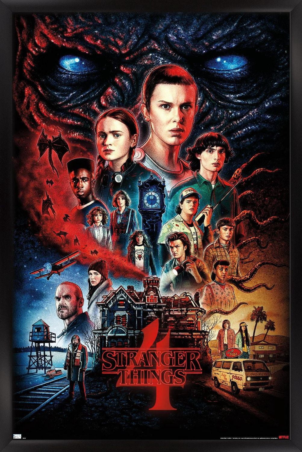 Netflix Stranger Things: Season 4 - One Sheet Wall Poster, 22.375" x 34" Framed