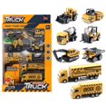 thumbnail image 2 of MesaSe 8Pcs Mini Construction Truck Car Models Road Sign City Map Carpet Kids Toy Set, 2 of 4