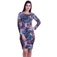 thumbnail image 2 of Moomaya Womens Full Sleeve Printed Midi Length Printed Bodycon Dress, 2 of 6