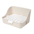thumbnail image 3 of GROWTH TANK Rabbit Litter Box Detachable Cleaning Potty Trainer Corner Pet Toilet for Guinea White, 3 of 9