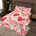 thumbnail image 2 of Erosebridal Love Heart Coverlet Set Twin, Cartoon Rainbow Bedding Set, Childs 2-Piece, 2 of 5
