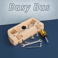 thumbnail image 2 of Leutsin Montessori Daily Life Teaching Aids Busy Bus Screw Early Education Toy Workbench, 2 of 7