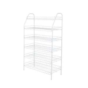 Mainstays 6 Rangement des chaussures et accessoires en métal blanc Tier