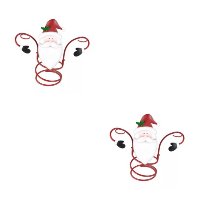Wweixi Functional Accessories Christmas Wine Bottle And Glass Holder Versatile red hat 2Set