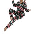 thumbnail image 4 of goowrom Women Christmas Pajamas, Printed Pattern Hooded Jumpsuit, 4 of 9