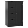 thumbnail image 1 of Costway 4 Drawer Freestanding Bathroom Floor Cabinet Adjustable Storage Cupboard, 1 of 10