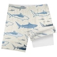 thumbnail image 3 of Sunnyoo Maillot de Bain à Séchage Rapide pour Petits Garçons, Imprimé Requin, avec Doublure de Compression, 3 of 4