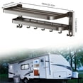 thumbnail image 1 of 2-story RV Foldable Towel Rack For Wall Storage, Saves Space In Campers. 90° Folding Design Organizes RV Accessories Efficiently ,Easy to Use, 1 of 7