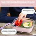 thumbnail image 2 of Melii Glass Bento Box with Silicone Sleeve - 740ml - pink - 1 unit, 2 of 6