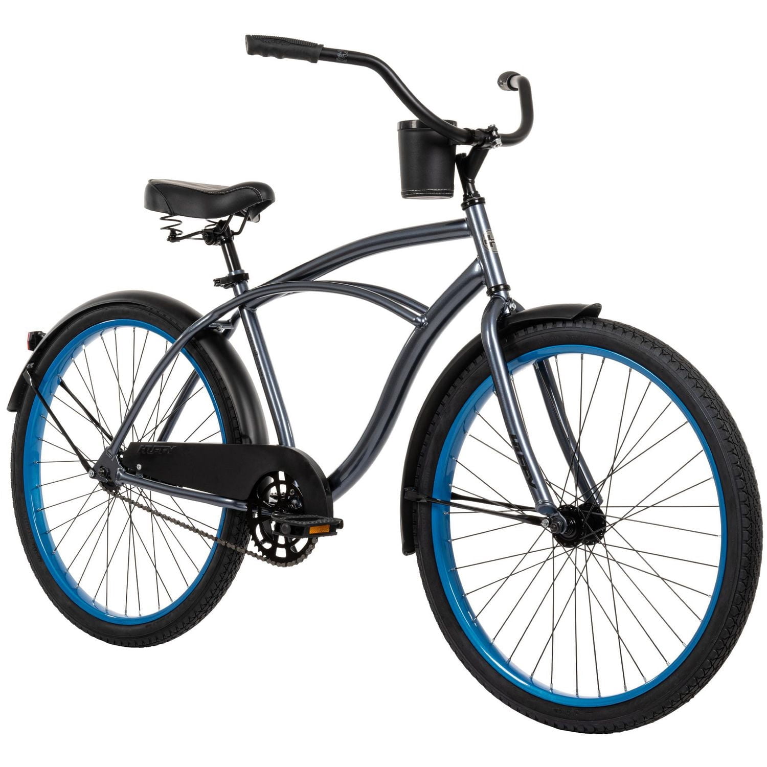 Huffy Men's Good Vibrations 26 in Cruiser Bike, Shiny Grey