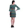 thumbnail image 4 of Moomaya Robe Courte Imprimée pour Femmes, Manches Évasées, Coupe Droite, Robes pour Femmes, Vêtements d'Été Décontractés, 4 of 6