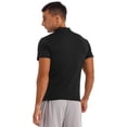thumbnail image 4 of MSemis 3 Pack Men's Casual Mock Turtleneck Pullover Tops Short Sleeve Slim Fit T-Shirts Basic Solid Color Tees Black L, 4 of 7