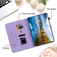 thumbnail image 4 of XYX Tablet Case for Kindle Fire HD 10 (11th Generation, 2021 Release), Lily Flower Pattern PU Leather Multiple Viewing Angles Stand Slim Folio Tablet Cover (Purple), 4 of 7