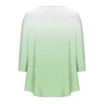 thumbnail image 3 of Pisexur Womens Plus Size Sweatshirt Gradients 3/4 Length Sleeve Tops Fall V-Neck Blouses Spring Ruffle Sleeve Tunic T-Shirts Dressy Casual, 3 of 4