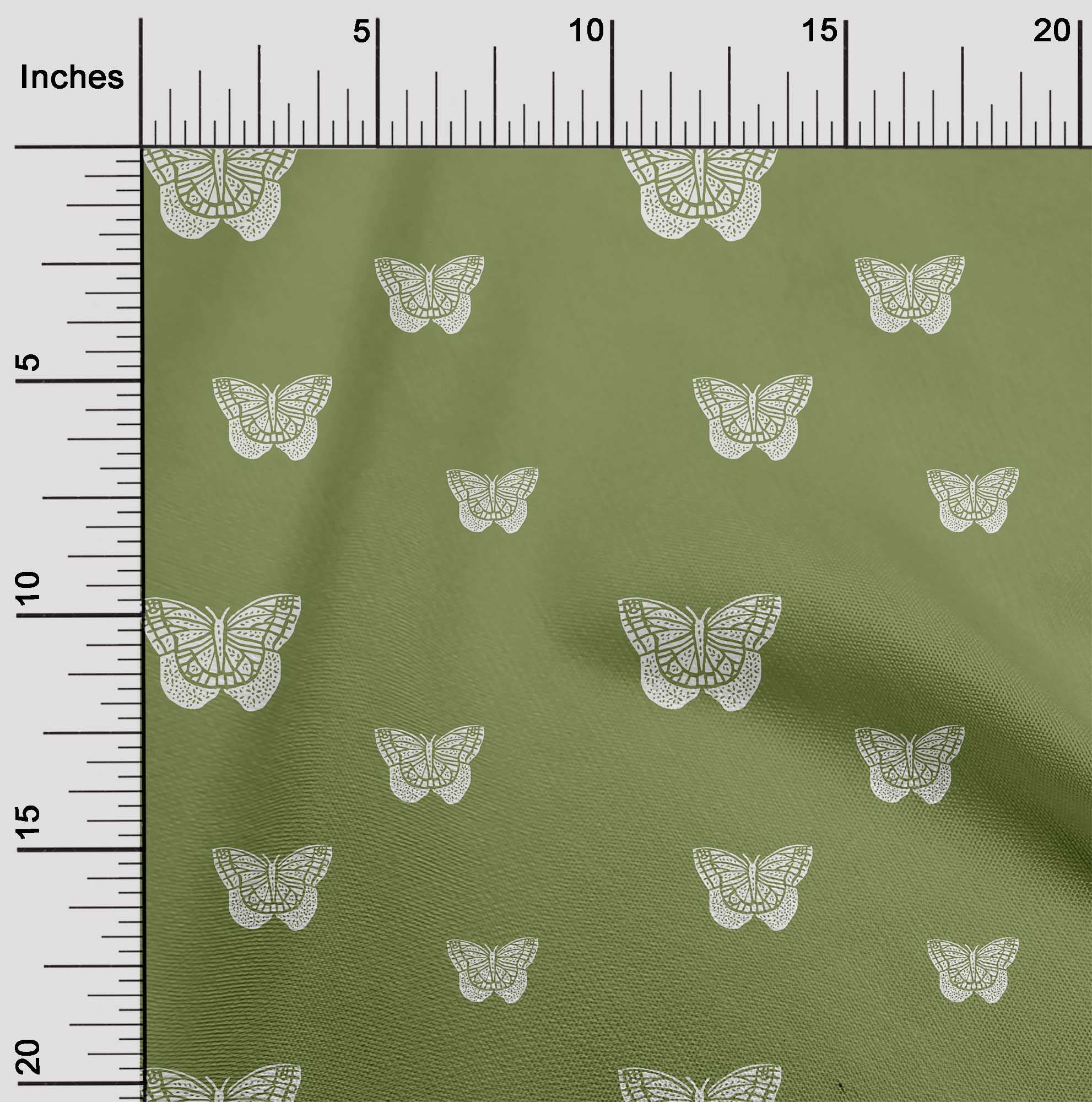 oneOone Organic Cotton Voile Fabric Block Printed Craft Fabric BTY 42 Inch Wide