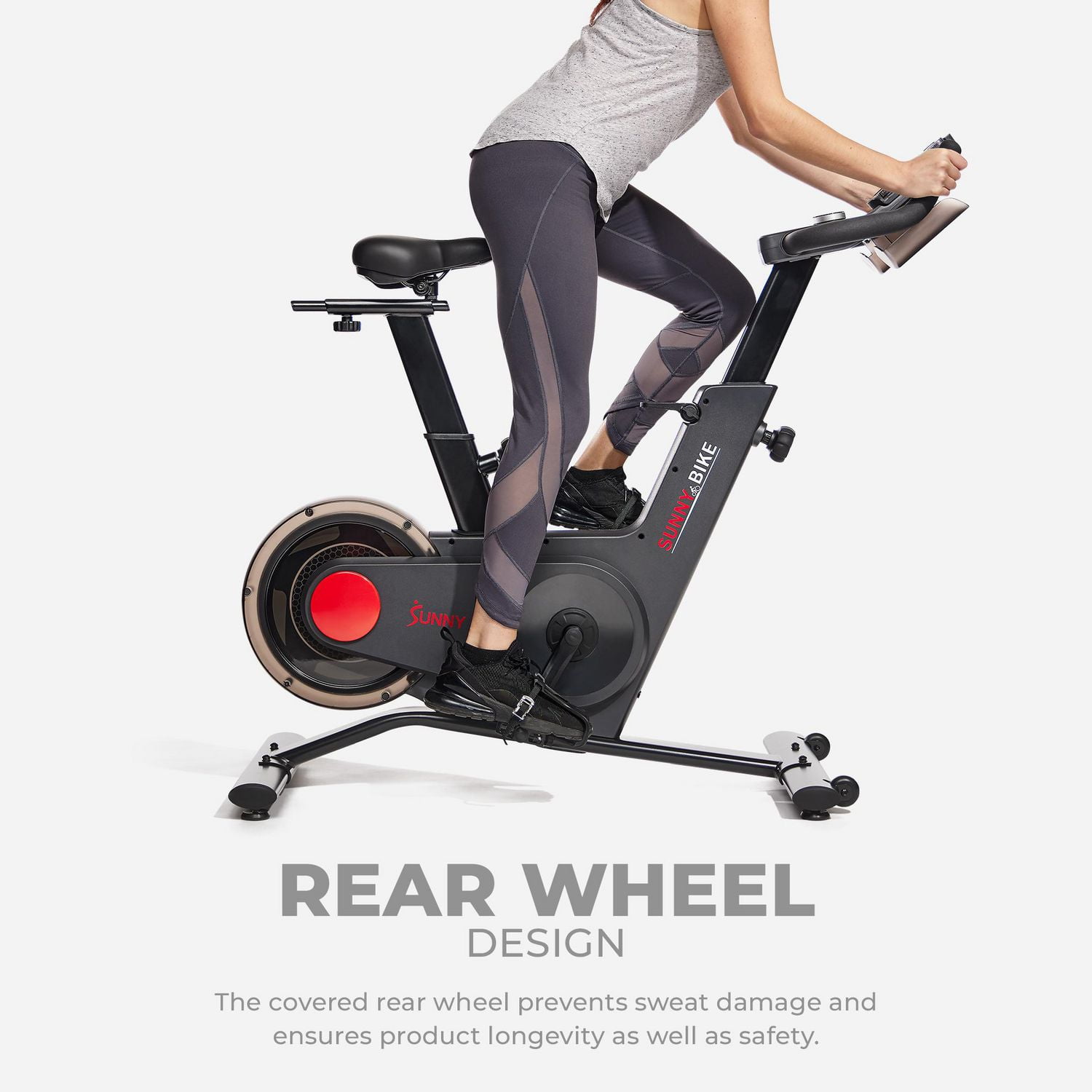 Sunny Health & Fitness TRYDEN Premium Connected Cycle Bike with 16-Level Electromagnetic Resistance, Digital LCD Dial & Exclusive SunnyFit® App Enhanced Bluetooth Connectivity - SF-B122049