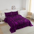 thumbnail image 3 of Erosebridal Bohomian Damask Bedding Queen Comforter Set, Aztec Floral Down Comforter, Geometric Decor, Lightweight, 3 of 7