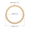 thumbnail image 2 of Unique Bargains Wooden Bangle Bracelet, 3 Pack 81mm - Log Retro Macrame Rings, Unfinished Smooth Wooden Rings for Crafts, 2 of 6