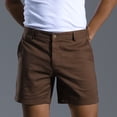 thumbnail image 1 of EOYWHK Linen Gym Shorts Juniors Relaxed Fit Dress Shorts Summer Casual Solid Color Elastic Drawstring Pockets, 1 of 7