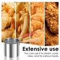 thumbnail image 3 of MesaSe Friteuse avec Panier Passoire en Acier Inoxydable avec Poignée Couvercle Mini Friteuse Réutilisable Condensateur d'Huile Bonne Conductivité Thermique pour Friture, 3 of 10