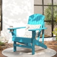 thumbnail image 2 of Outsunny Classic Adirondack Chair with Cup Holder for Backyard Turquoise, 2 of 9