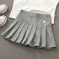 thumbnail image 2 of GDREDA Robe d'Été pour Fille Jupe Plissée pour Filles Jupe d'École Jupe Mini Jupe Plissée de Cheer Jupe Patineuse Décontractée Gris, 4-5 Ans, 2 of 4