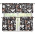 thumbnail image 1 of Coffee Kitchen Curtains Window Curtains and Valances Set Farmhouse Short Tier Curtain for Kitchen Small Kitchen Decoration, 1 of 1