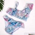 thumbnail image 2 of Girl Swimsuits 2 Piece Bikini Set Swimsuits Floral Printing Athletic Bathing Suits 4-5 Years, 2 of 7
