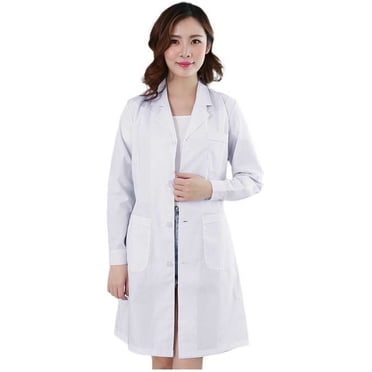 Manteau de Laboratoire Blanc pour Femmes à Manches Longues Cosplay Manteau de Labo Salopettes pour Étudiantes Chemises pour Femmes P