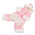 thumbnail image 1 of Pet Cold Weather Jacket, Dog Winter Coat Dots Design Skin Friendly Hooded  For Party For Puppy Pink L, 1 of 8