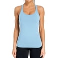 thumbnail image 1 of Charmo Women's Ribbed Camisole Workout Tank Tops with Built in Bra Basic Undershirt, 1 of 5