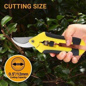 Birdeem Pruning Shears for Gardening, Garden Pruning Shears Stainless Steel Blades Handheld Pruners Save Effort Easy To Work Pulley Lever -Pruners Bypass Pruning Shears for Your Garden