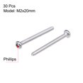 thumbnail image 2 of Unique Bargains M2x20mm Machine Screws Pan Phillips Cross Head Screw Fasteners Bolts 100Pcs, 2 of 3